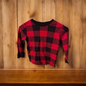Garanimals Red and Black Plaid Long Sleeve Tee